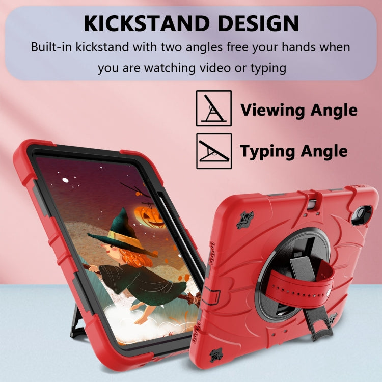 For iPad 2025 / 2022 Bat Hand Grip Turntable Stand Tablet Case(Red Black) - iPad 2025 / 2022 Cases by buy2fix | Online Shopping UK | buy2fix
