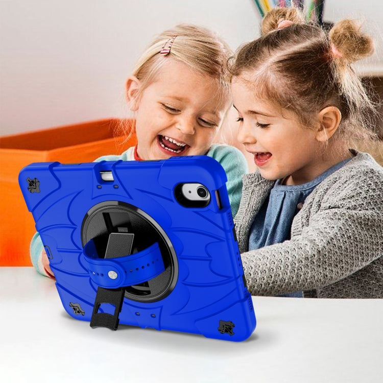 For iPad 2025 / 2022 Bat Hand Grip Turntable Stand Tablet Case(Blue Black) - iPad 2025 / 2022 Cases by buy2fix | Online Shopping UK | buy2fix