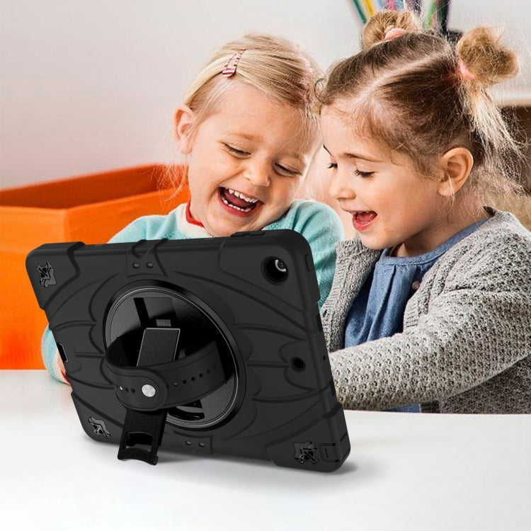 For iPad 9.7 2018 / 2017 / Air 2 Bat Hand Grip Turntable Stand Tablet Case(Black) by buy2fix