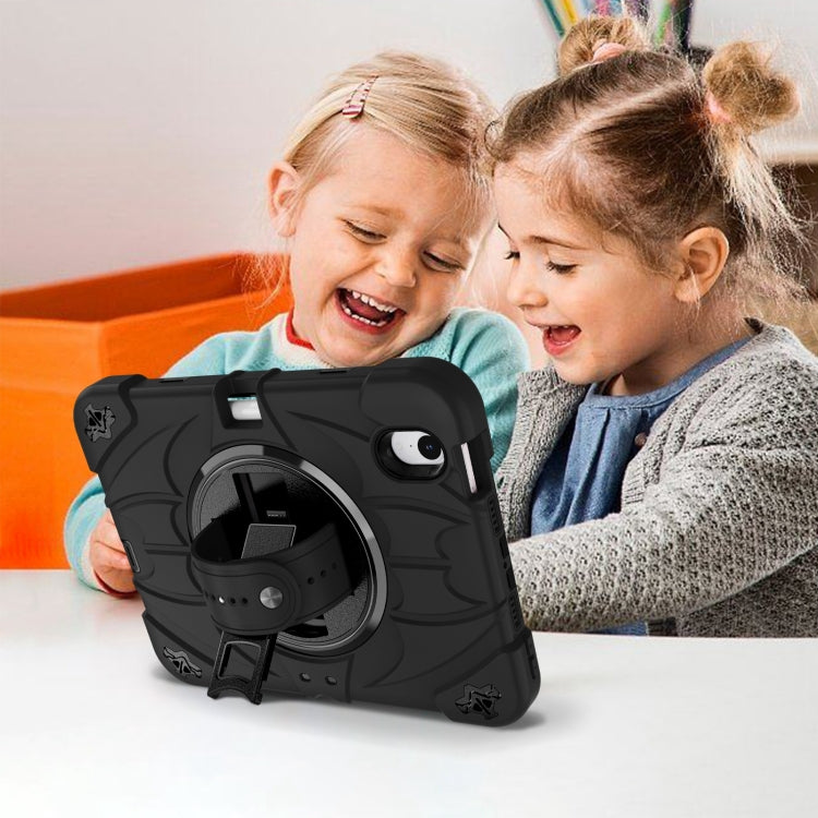 For iPad mini 6 / mini 2024 Bat Hand Grip Turntable Stand Tablet Case(Black) - iPad mini 6 Cases by buy2fix | Online Shopping UK | buy2fix