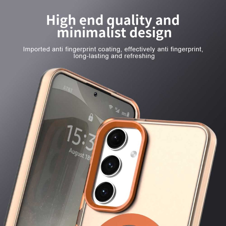 For Samsung Galaxy S25+ 5G Candy Magsafe PC Hybrid TPU Phone Case(Orange) by buy2fix