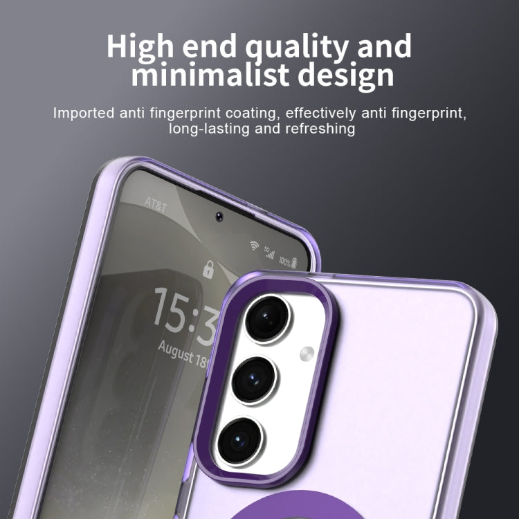 For Samsung Galaxy S25+ 5G Candy Magsafe PC Hybrid TPU Phone Case(Purple) by buy2fix