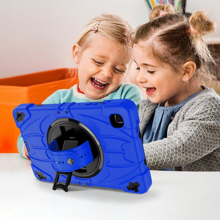 For Samsung Galaxy Tab A7 Lite Bat Hand Grip Turntable Stand Tablet Case(Blue Black) by buy2fix