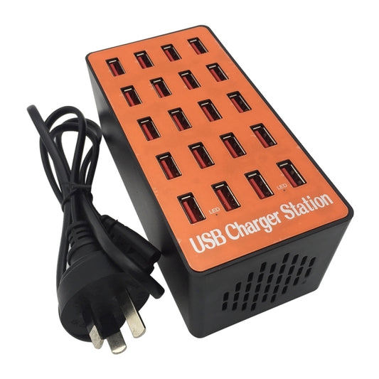 WLX-A5 90W 20 Ports USB Automatic Allocation Smart Charging Station with Indicator Light(AU Plug) - Multifunction Charger by buy2fix | Online Shopping UK | buy2fix