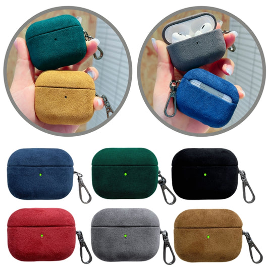 For AirPods Pro Turn Fur Bluetooth Earphone PC Protective Case(Black) by buy2fix