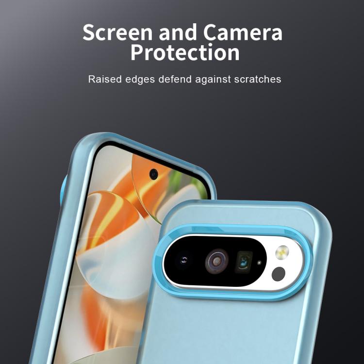 For Google Pixel 10 / 10 Pro Candy PC Hybrid TPU Shockproof Phone Case(Blue) - Google Cases by buy2fix | Online Shopping UK | buy2fix