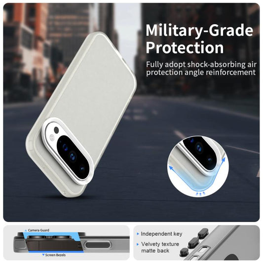 For Google Pixel 10 Pro XL Candy PC Hybrid TPU Shockproof Phone Case(White) - Google Cases by buy2fix | Online Shopping UK | buy2fix