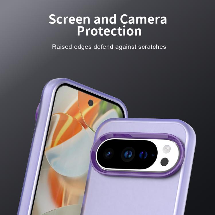 For Google Pixel 10 Pro XL Candy PC Hybrid TPU Shockproof Phone Case(Purple) - Google Cases by buy2fix | Online Shopping UK | buy2fix