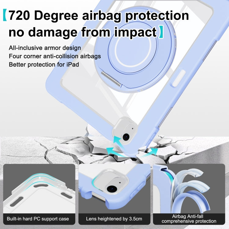 For iPad Air 11 2025 / 2024 / 10.9 2022 Crystal Armor PC Hybrid TPU Tablet Case with Pen Slot(Blue) - iPad Air 11 2025 / 2024 Cases by buy2fix | Online Shopping UK | buy2fix