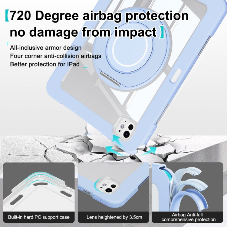 For iPad Pro 11 2024 Crystal Armor PC Hybrid TPU Tablet Case with Pen Slot(Blue) - iPad Pro 11 2024 Cases by buy2fix | Online Shopping UK | buy2fix