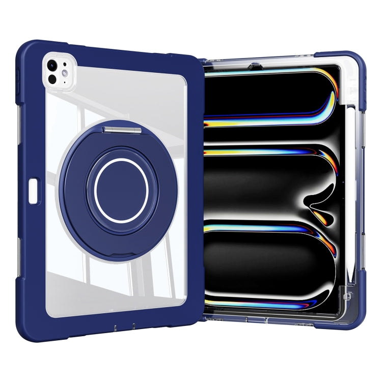 For iPad Pro 11 2024 Crystal Armor PC Hybrid TPU Tablet Case with Pen Slot(Dark Blue) - iPad Pro 11 2024 Cases by buy2fix | Online Shopping UK | buy2fix