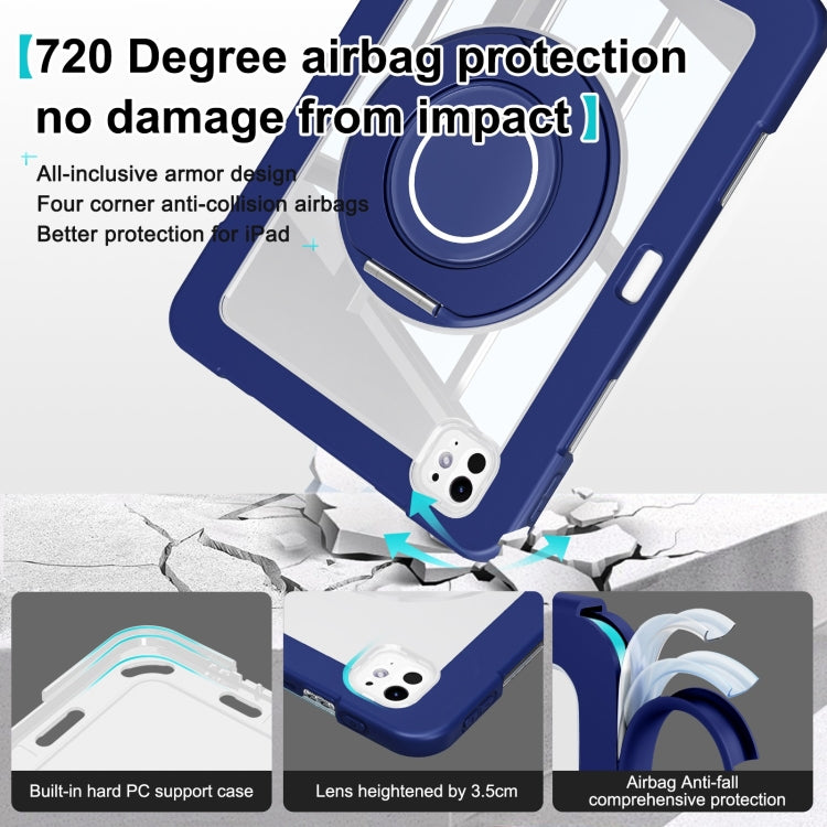 For iPad Pro 11 2024 Crystal Armor PC Hybrid TPU Tablet Case with Pen Slot(Dark Blue) - iPad Pro 11 2024 Cases by buy2fix | Online Shopping UK | buy2fix