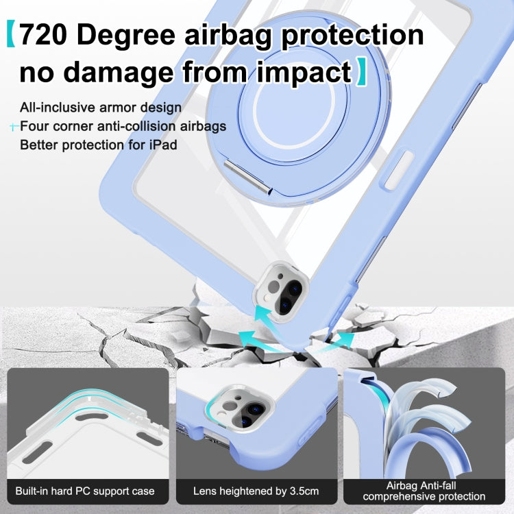 For iPad Pro 11 2022 / Air 10.9 2022 Crystal Armor PC Hybrid TPU Tablet Case with Pen Slot(Blue) - iPad Pro 11 (2022/2021) Cases by buy2fix | Online Shopping UK | buy2fix