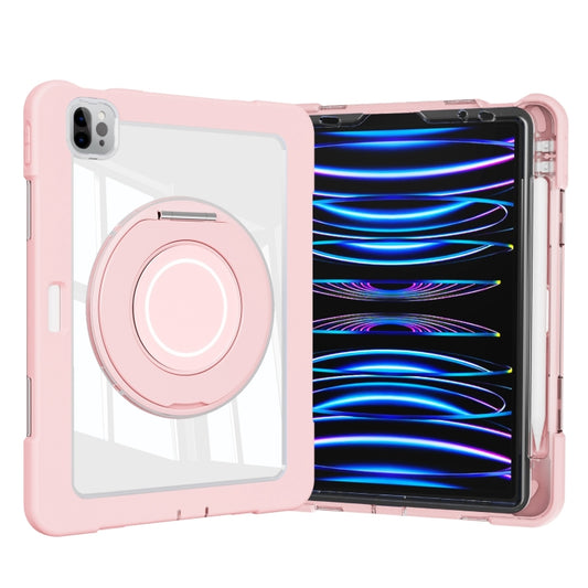 For iPad Pro 11 2022 / Air 10.9 2022 Crystal Armor PC Hybrid TPU Tablet Case with Pen Slot(Pink) - iPad Pro 11 (2022/2021) Cases by buy2fix | Online Shopping UK | buy2fix