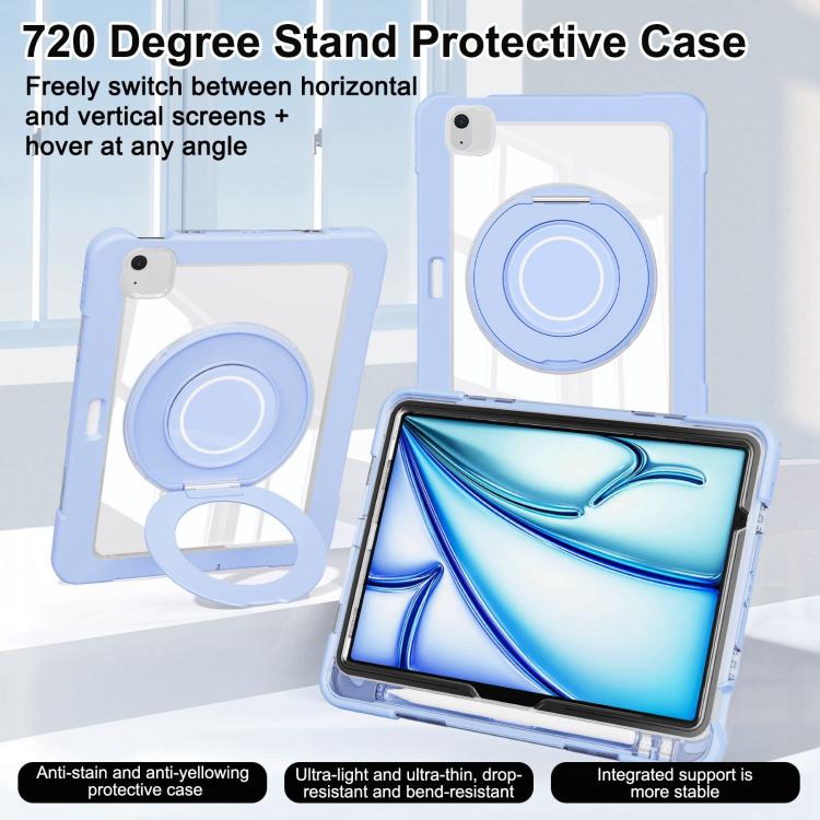 For iPad Air 13 2025 / 2024 Crystal Armor PC Hybrid TPU Tablet Case with Pen Slot(Blue) - iPad Pro 12.9 (2022/2021) Cases by buy2fix | Online Shopping UK | buy2fix