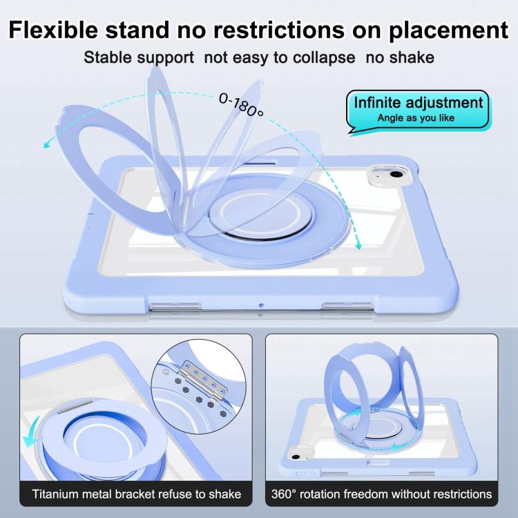 For iPad Air 13 2025 / 2024 Crystal Armor PC Hybrid TPU Tablet Case with Pen Slot(Blue) - iPad Pro 12.9 (2022/2021) Cases by buy2fix | Online Shopping UK | buy2fix