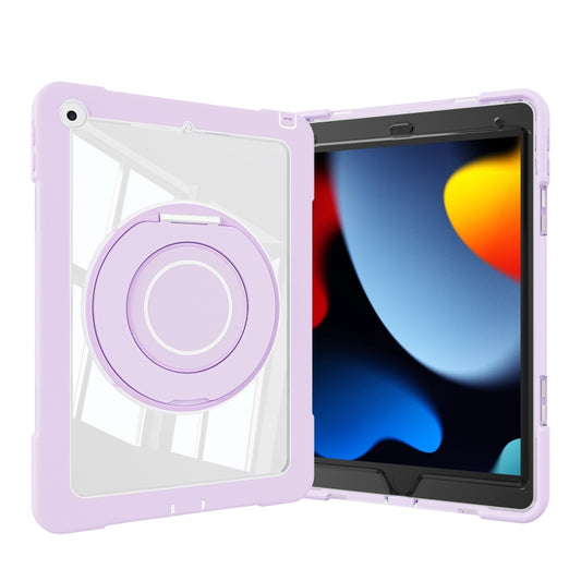 For iPad 10.2 2021 / 2020 / 2019 Crystal Armor PC Hybrid TPU Tablet Case(Purple) - iPad 10.2 Cases by buy2fix | Online Shopping UK | buy2fix