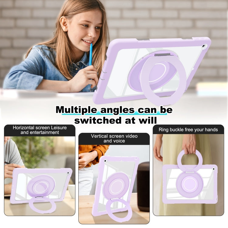 For iPad 10.2 2021 / 2020 / 2019 Crystal Armor PC Hybrid TPU Tablet Case(Purple) - iPad 10.2 Cases by buy2fix | Online Shopping UK | buy2fix