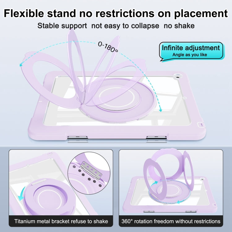 For iPad 10.2 2021 / 2020 / 2019 Crystal Armor PC Hybrid TPU Tablet Case(Purple) - iPad 10.2 Cases by buy2fix | Online Shopping UK | buy2fix