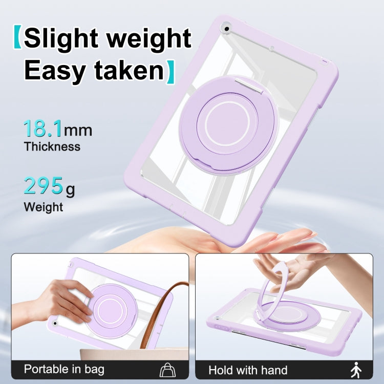 For iPad 10.2 2021 / 2020 / 2019 Crystal Armor PC Hybrid TPU Tablet Case(Purple) - iPad 10.2 Cases by buy2fix | Online Shopping UK | buy2fix