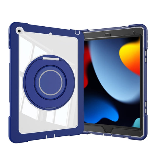 For iPad 10.2 2021 / 2020 / 2019 Crystal Armor PC Hybrid TPU Tablet Case(Dark Blue) - iPad 10.2 Cases by buy2fix | Online Shopping UK | buy2fix