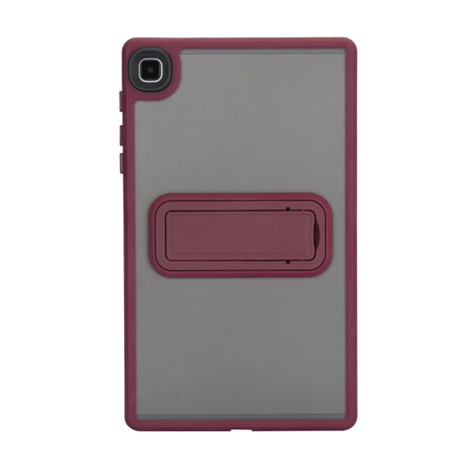 For Samsung Galaxy Tab A11 / A9 Skin Feel Holder PC Hybrid TPU Tablet Case(Wine Red) by buy2fix