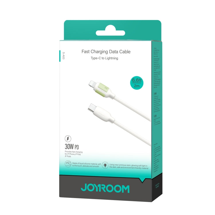 JOYROOM S-A53 Fluorescent Series 30W Type-C to 8 Pin Fast Charging Data Cable, Length:2m(Beige) by JOYROOM