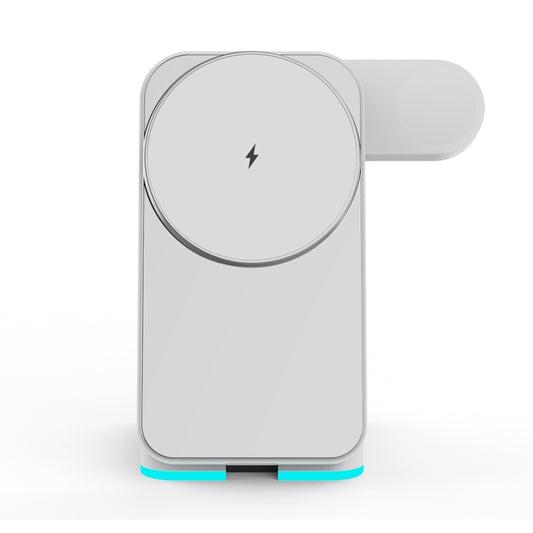 H62 RGB LED Light 3 in 1 Foldable Wireless Charger(White) - Wireless Charger by buy2fix | Online Shopping UK | buy2fix