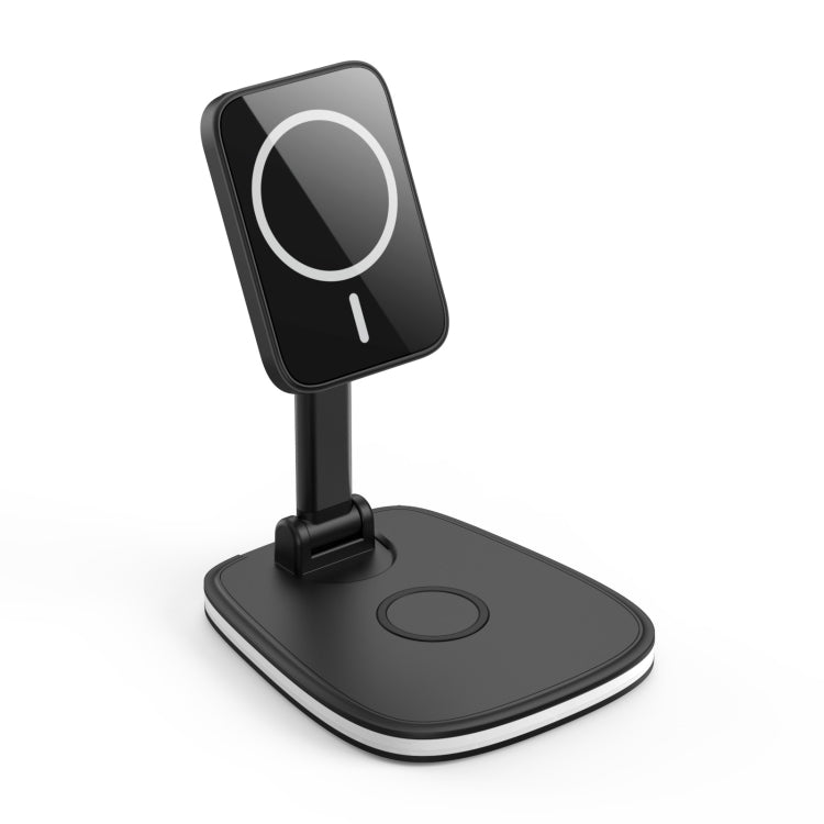 LXF-171 15W Multifunctional Desktop Folding Stand Magsafe Wireless Charger(Black) - Wireless Charger by buy2fix | Online Shopping UK | buy2fix