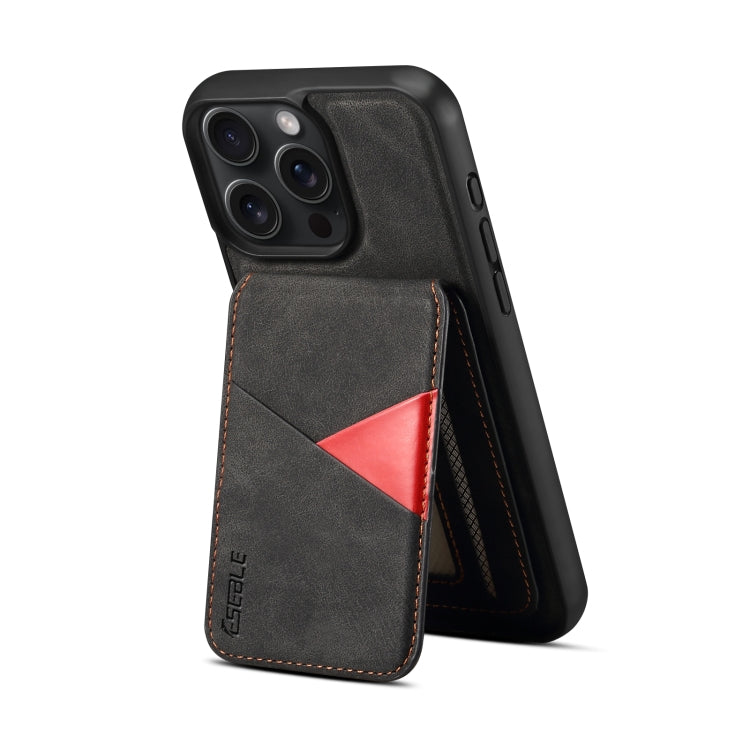 For iPhone 14 / 13 ESEBLE E2 Retro Texture Card Slots MagSafe RFID Leather Case(Black) - iPhone 14 Cases by ESEBLE | Online Shopping UK | buy2fix
