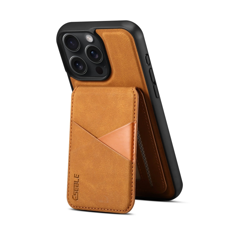 For iPhone 14 / 13 ESEBLE E2 Retro Texture Card Slots MagSafe RFID Leather Case(Yellow) - iPhone 14 Cases by ESEBLE | Online Shopping UK | buy2fix