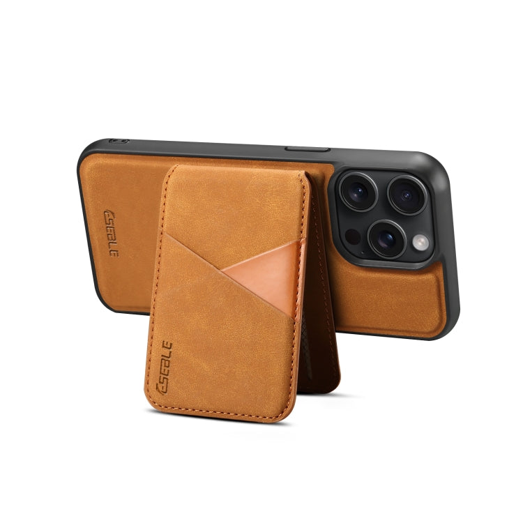 For iPhone 14 / 13 ESEBLE E2 Retro Texture Card Slots MagSafe RFID Leather Case(Yellow) - iPhone 14 Cases by ESEBLE | Online Shopping UK | buy2fix