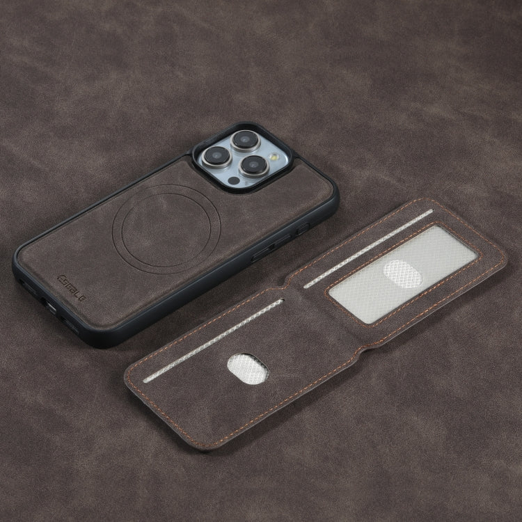 For iPhone 14 / 13 ESEBLE E2 Retro Texture Card Slots MagSafe RFID Leather Case(Coffee) - iPhone 14 Cases by ESEBLE | Online Shopping UK | buy2fix