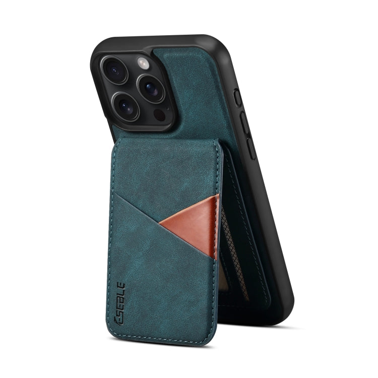 For iPhone 14 / 13 ESEBLE E2 Retro Texture Card Slots MagSafe RFID Leather Case(Dark Green) - iPhone 14 Cases by ESEBLE | Online Shopping UK | buy2fix