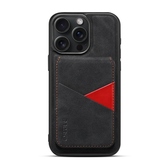 For iPhone 16 ESEBLE E2 Retro Texture Card Slots MagSafe RFID Leather Case(Black) by ESEBLE