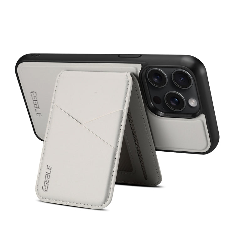 For iPhone 13 Pro ESEBLE E3 Plain Texture Card Slots MagSafe RFID Leather Case(Ivory) - iPhone 13 Pro Cases by ESEBLE | Online Shopping UK | buy2fix