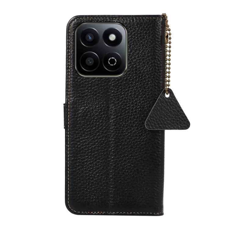 For Honor Play 60 Plus Genuine Leather Litchi Texture RFID Leather Phone Case(Black) - Honor Cases by buy2fix | Online Shopping UK | buy2fix