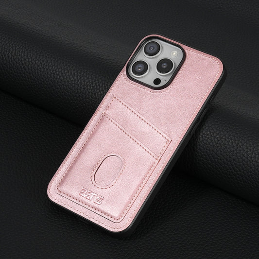 For iPhone 16 Pro AZNS K1 Series Card Slot Business Phone Case(Pink) by AZNS