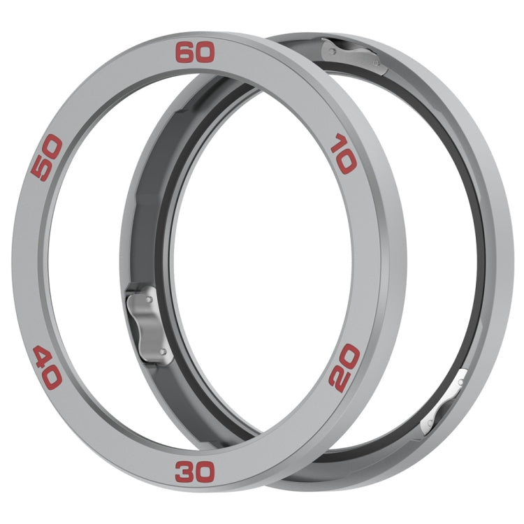 For CMF Watch Pro 2 Smart Watch Metal Bezel Number Ring Frame(Silver Red) - Watch Case by buy2fix | Online Shopping UK | buy2fix