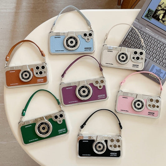 For iPhone 16 Plus Camera Style Phone Case(Purple) by buy2fix