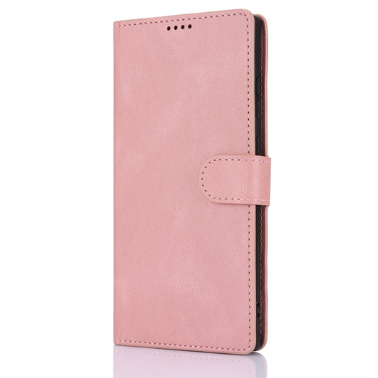 For Samsung Galaxy S25 Ultra 5G Fantasy Skin-feel Calfskin Texture Leather Phone Case(Pink) by buy2fix