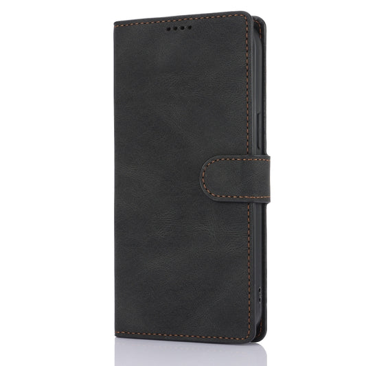 For iPhone 16 Pro Max Fantasy Skin-feel Calfskin Texture Leather Phone Case(Black) by buy2fix