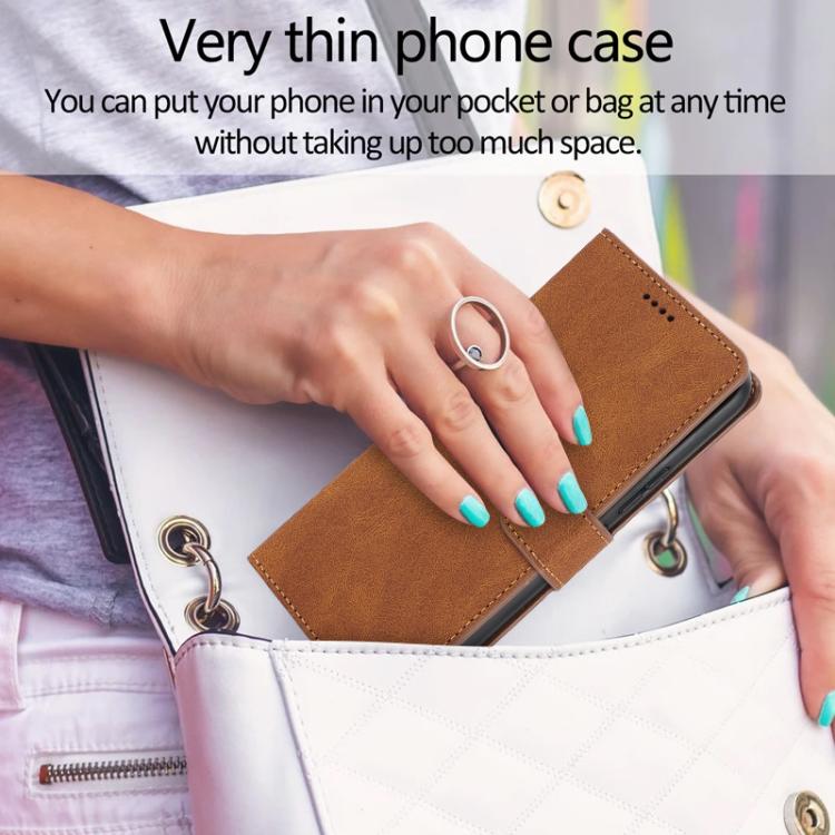 For iPhone Air Fantasy Skin-feel Calfskin Texture Leather Phone Case(Brown) - iPhone Air Cases by buy2fix | Online Shopping UK | buy2fix