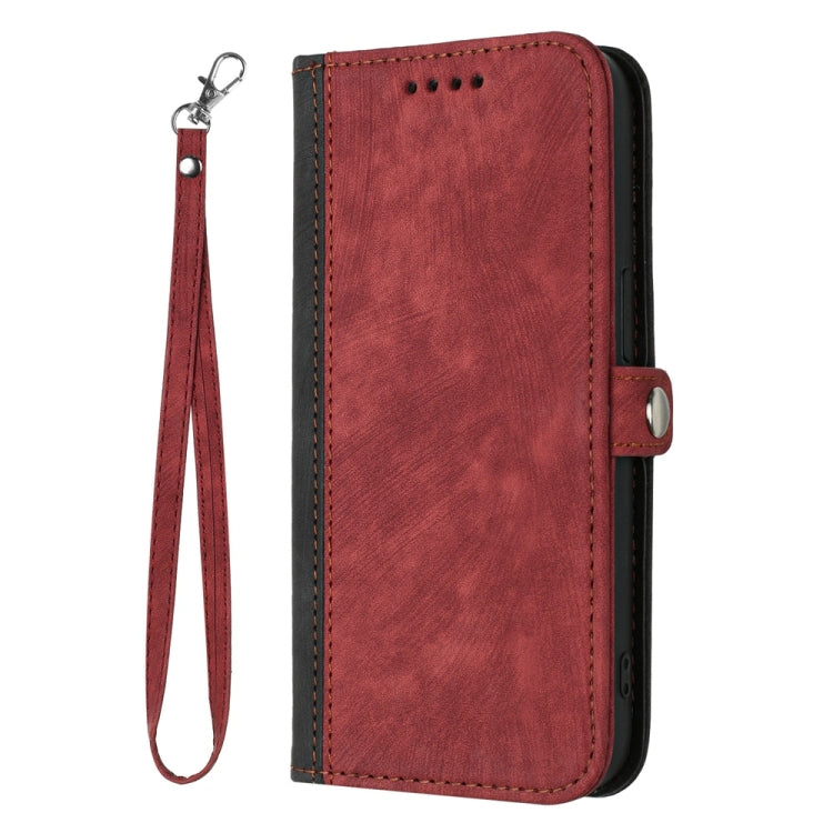 For Samsung Galaxy S25+ 5G Side Buckle Double Fold Hand Strap Leather Phone Case(Red) - Galaxy S25+ 5G Cases by buy2fix | Online Shopping UK | buy2fix