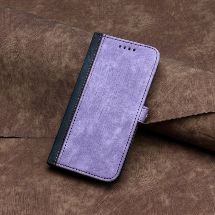 For Samsung Galaxy S25+ 5G Side Buckle Double Fold Hand Strap Leather Phone Case(Purple) - Galaxy S25+ 5G Cases by buy2fix | Online Shopping UK | buy2fix