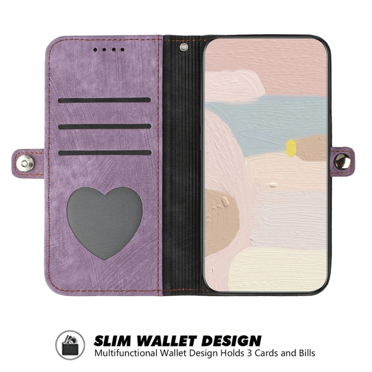 For Samsung Galaxy S25+ 5G Side Buckle Double Fold Hand Strap Leather Phone Case(Purple) - Galaxy S25+ 5G Cases by buy2fix | Online Shopping UK | buy2fix