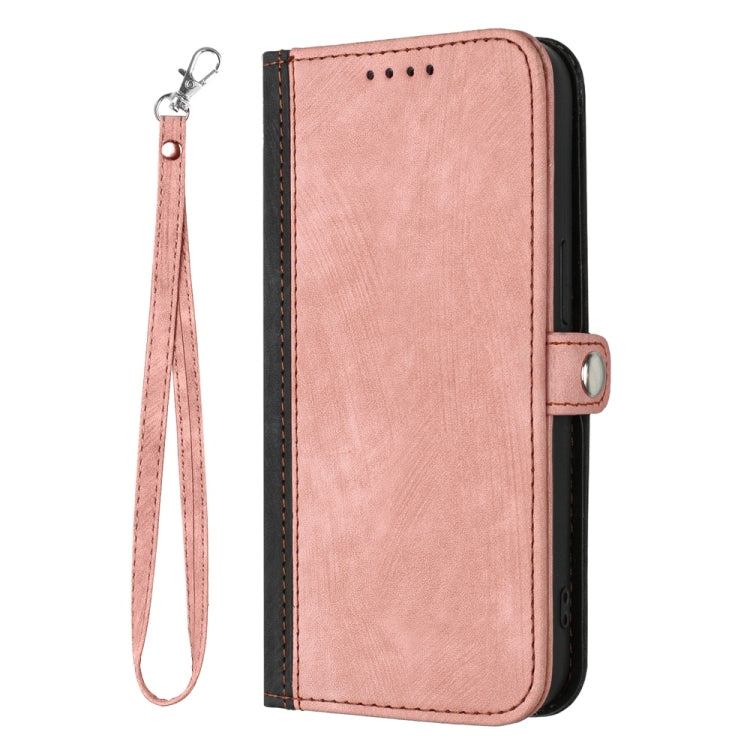 For Samsung Galaxy S25+ 5G Side Buckle Double Fold Hand Strap Leather Phone Case(Pink) - Galaxy S25+ 5G Cases by buy2fix | Online Shopping UK | buy2fix