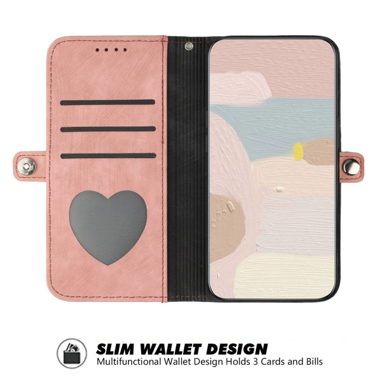 For Samsung Galaxy S25+ 5G Side Buckle Double Fold Hand Strap Leather Phone Case(Pink) - Galaxy S25+ 5G Cases by buy2fix | Online Shopping UK | buy2fix
