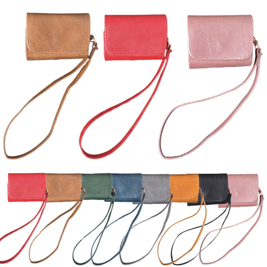 For AirPods 1 / 2 Cowhide Texture PU Headset Shockproof Case(Blue) by buy2fix