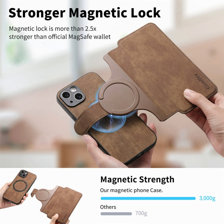 For iPhone 15 CaseNeo MagSafe RFID Anti-theft Retro Leather Phone Case(Brown) - iPhone 15 Cases by CaseNeo | Online Shopping UK | buy2fix